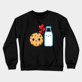 Love Freshly Baked Cookies-Cookie and milk Crewneck Sweatshirt